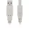USB 2.0 Cable, USB-A Plug > USB-B Plug (Grey, 0,5 Meter)