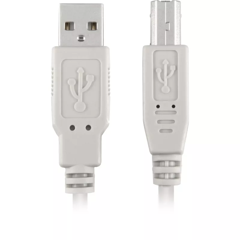 USB 2.0 Cable, USB-A Plug > USB-B Plug (Grey, 0,5 Meter)