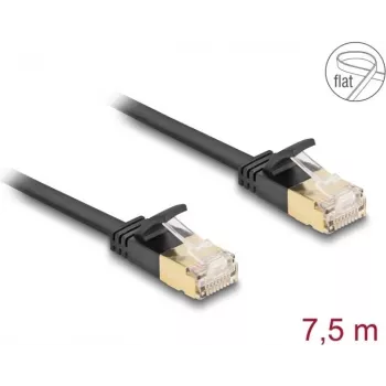Network Cable DeLOCK RJ45 Cat.6A plug to plug U/FTP 7.5m Black