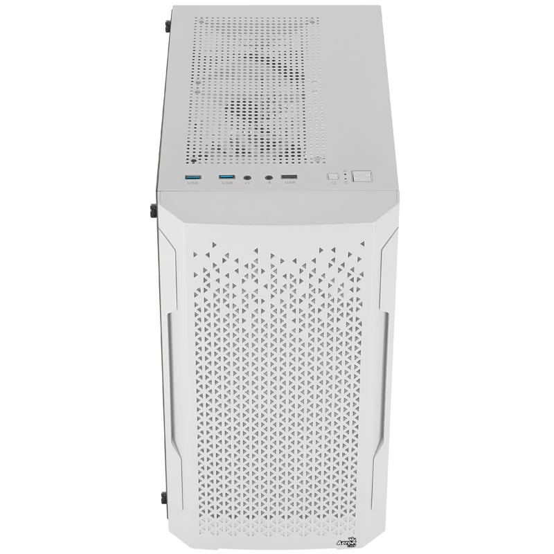 ATX AEROCOOL TRINITY MINI FRGB MICRO MINI TOWER CASE WITH GLASS PANEL (WHITE)