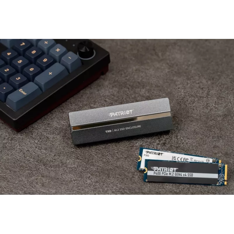 External NVMe M.2 PCIe SSD Enclosure PATRIOT PV810UPNGM — USB-C 3.2 Gen 2, supports 2230/2242/2260/2280, up to 8 TB, aluminium, grey