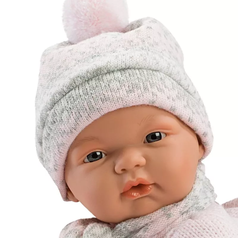 Doll Llorens Crying Doll 38938 Made of Roses, 38 cm lifelike baby doll