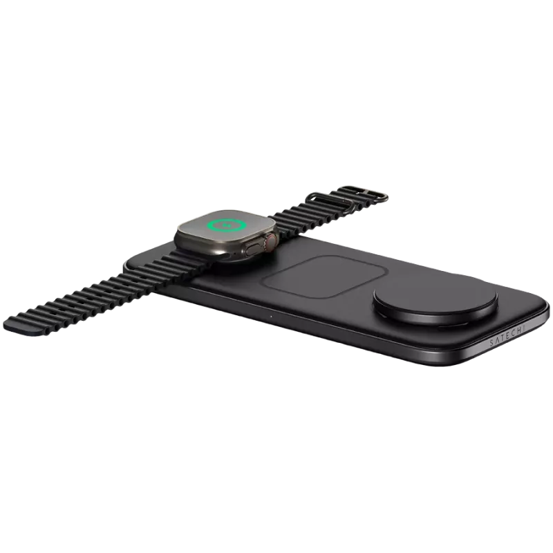 SATECHI Qi2 Trio Wireless Charging Pad - with Type A,C,G plugs