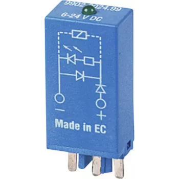 Socket Module with LED and Varistor, Finder 99.02.0.230.98, green indicator, for Series 90