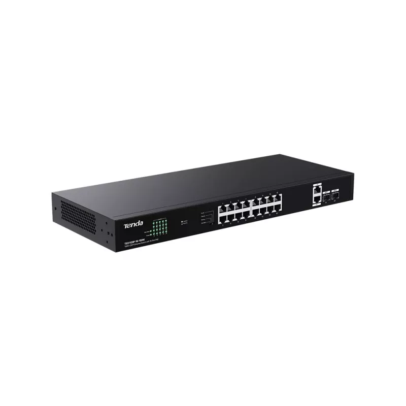 Switch TENDA TEG1120P-16-150W PoE+ Gigabit 16x 1Gb/s, 135W PoE budget
