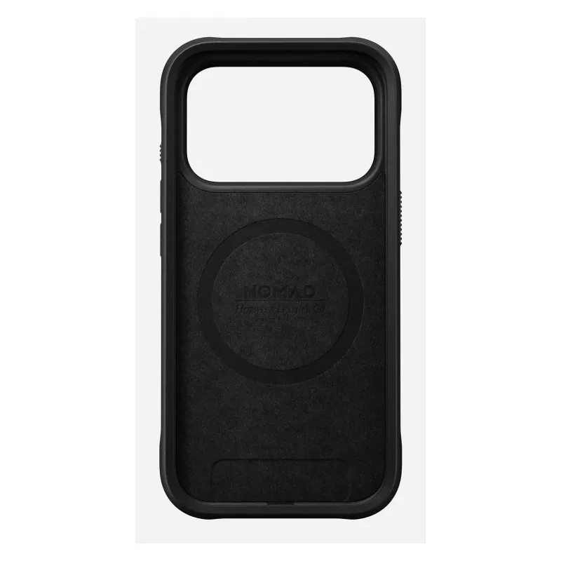 Mobile phone cover Nomad Rugged Leather Case for iPhone 17 Pro, 6.3 inch (16 cm), brown, leather/TPU/aluminium