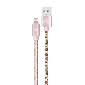 USB to Lightning cable Tellur TLL155621 3A 1 m — pink