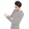 Blouse Glovii GJ1GL Crew neck Long sleeve Grey Elastane Polyester