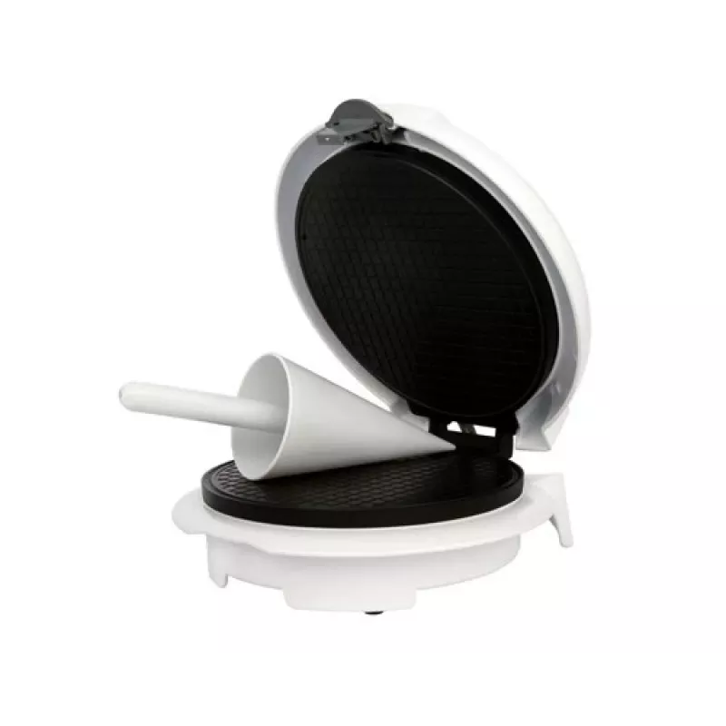 Waffle iron Adler AD 3038 — single circular waffle, 1500 W, adjustable thermostat, non-stick plates, grey/white