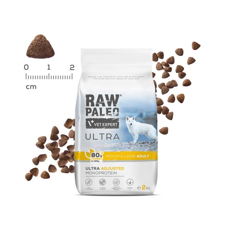 RAW PALEO Ultra Medium&Large Adult Turkey - dry dog ​​food - 10 kg