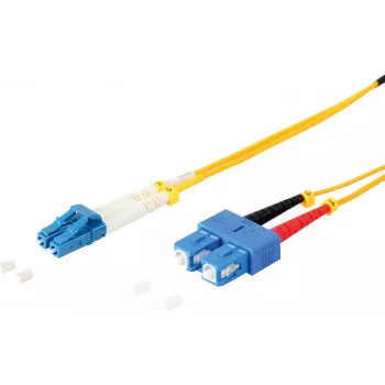 Fiber Optic Duplex Patch Cable ShiverPeaks 77811 LC to SC 9/125µm OS1/OS2 5.0 m