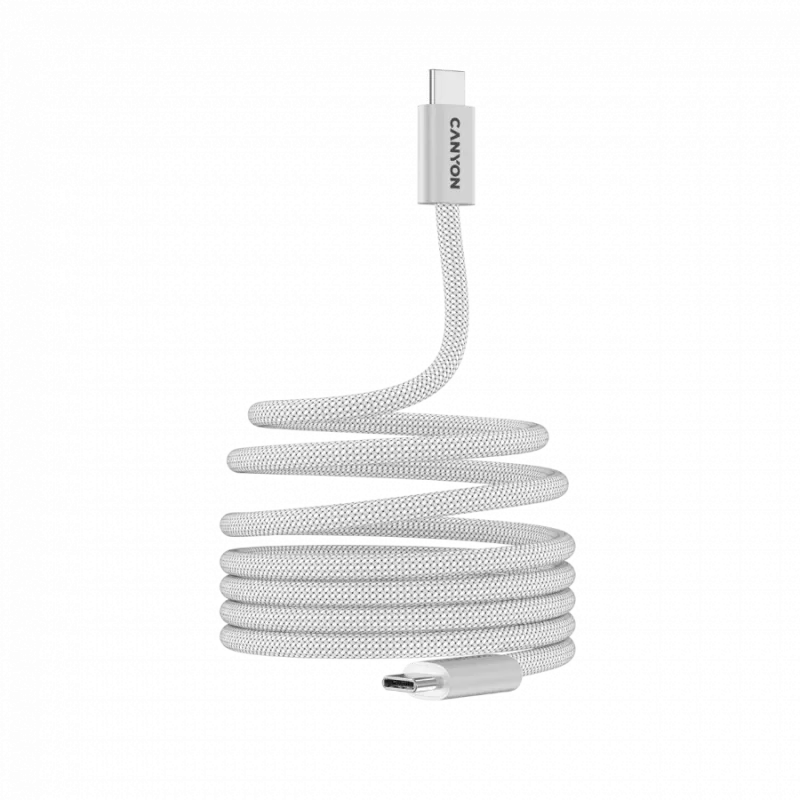 CANYON cable OnWire 60MG C-C 60W Magnet Braided 1m White