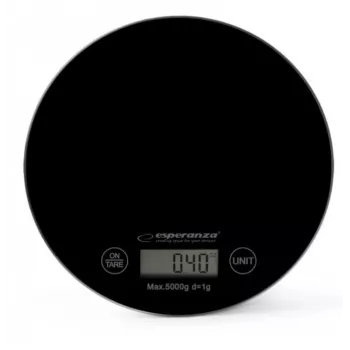 Esperanza EKS003K Kitchen Scale Black Flat Surface Rotondo Electronic Kitchen Scale