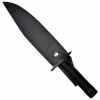 Fixed-blade survival knife cinema classic Rambo I CC-H1 — 360 mm overall, 225 mm serrated steel blade, black leather scabbard
