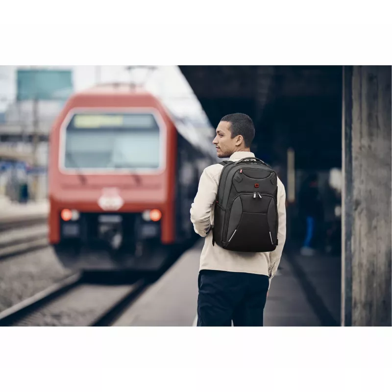 Casual backpack Wenger SwissGear Cosmic Black Polyester PVC rPET