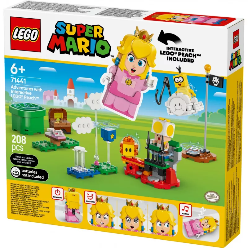 Construction Toy LEGO 71441 Super Mario Interactive LEGO Peach figure set, compatible LEGO system
