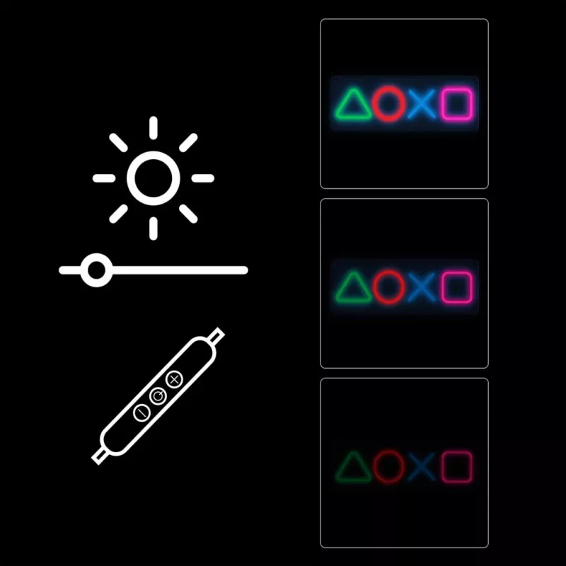 Gaming neon light panel MANTA SNL111MT – decorative LED symbols for gaming setup