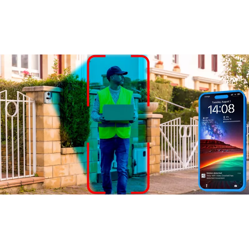 Video doorbell Tellur TLL331511 1080P with unlock function and indoor chime
