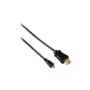 Hama HDMI 0.5m HDMI cable HDMI Type A (Standard) HDMI Type D (Micro) Black