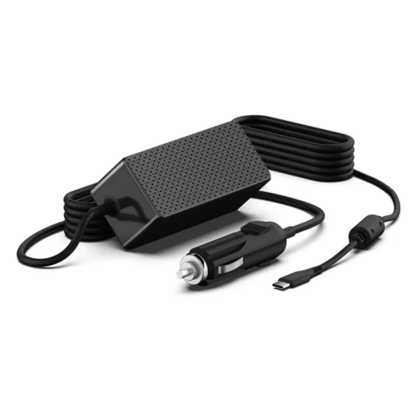 Car charger Origin BTI 100W USB-C with self-adjusting output voltage, 100–240V input, black, 51.5×127.5×32 mm