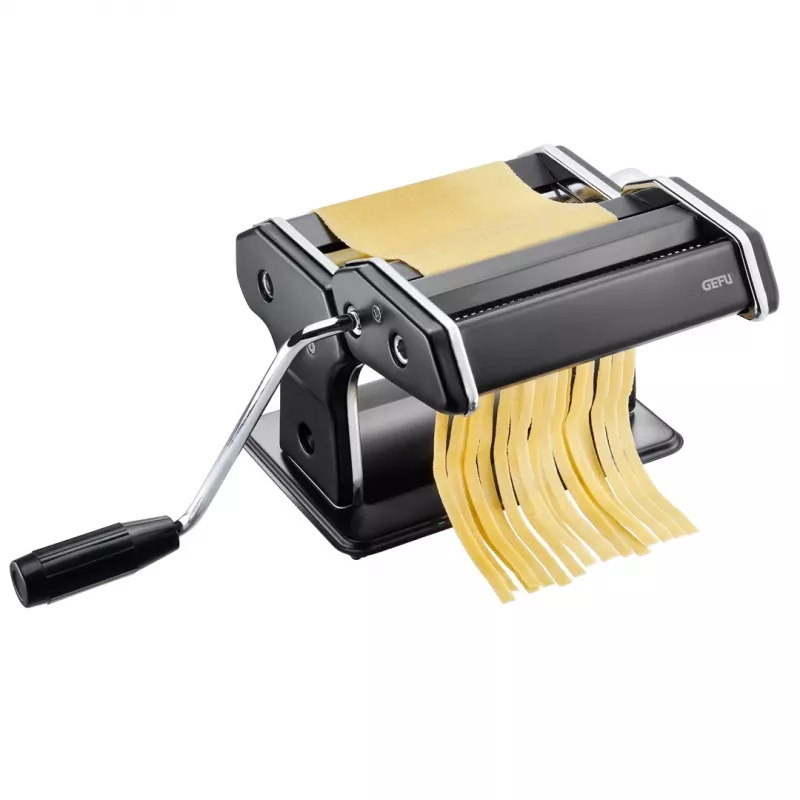 Manual pasta machine GEFU GF89426 — for lasagne, tagliatelle, tagliolini; stainless steel and plastic; 205×200×155 mm