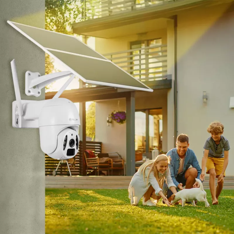 Surveillance Camera Tellur Smart WiFi Solar Camera P&T 3MP 2K UltraHD