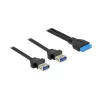 USB cable DeLOCK 85244 0.8 m Black