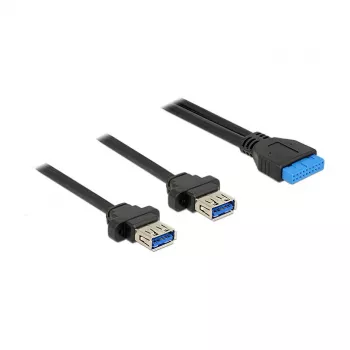 USB cable DeLOCK 85244 0.8 m Black