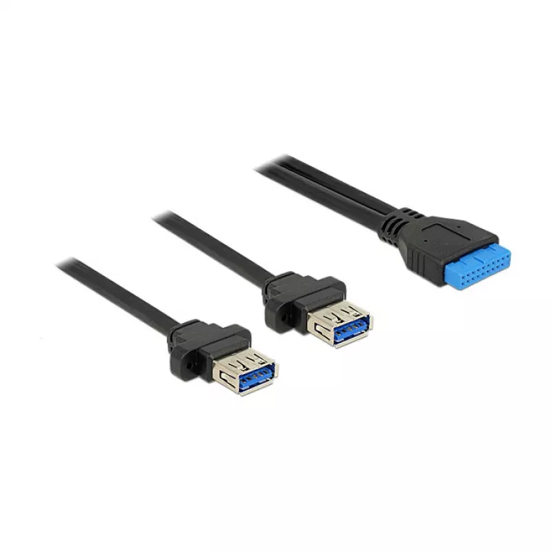 USB cable DeLOCK 85244 0.8 m Black
