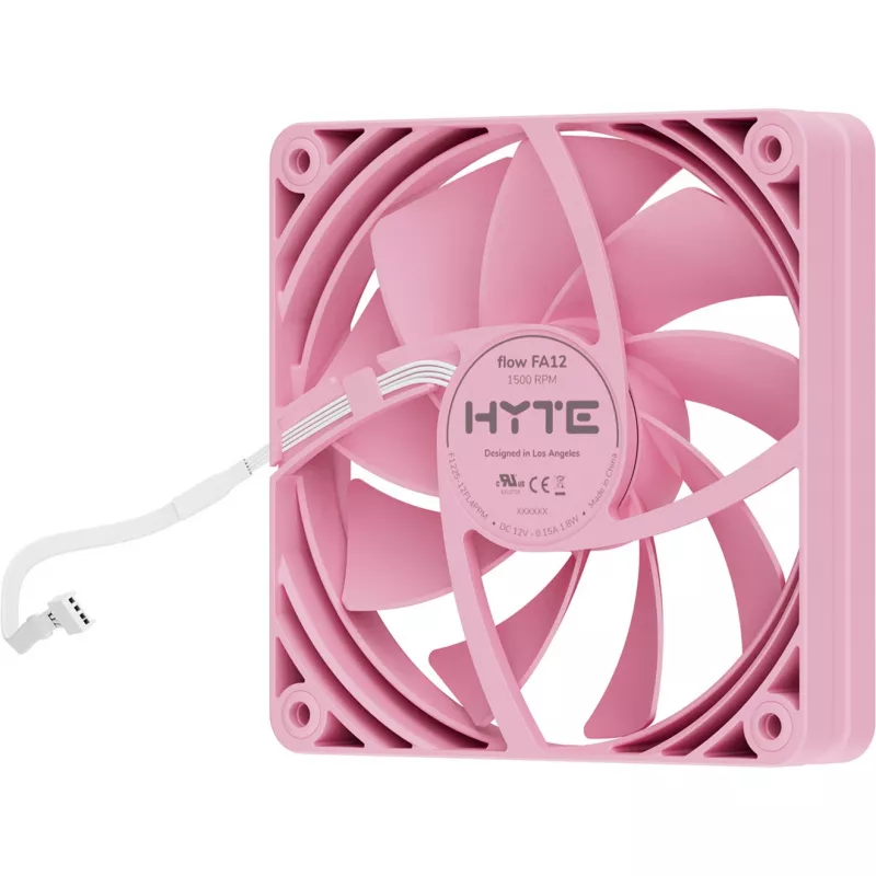 Computer cooling fan HYTE FA12-SM-4 120 mm, 1500 RPM, 72 m³/h, 1.6 mmH2O, FDB, rose, 4 pcs