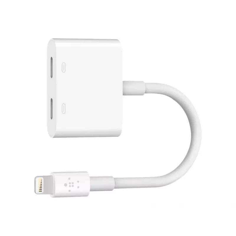 Belkin | Lightning Audio + Charge RockStar Cable, 11.5 cm, White | F8J198btWHT