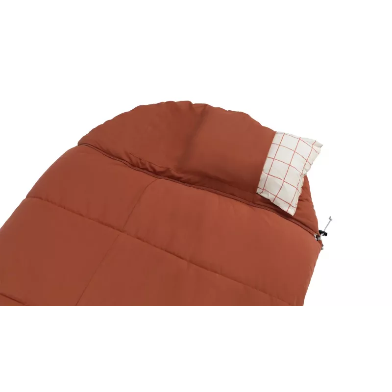 Sleeping bag Outwell 230501 — adult semi-rectangular polyester, 2350×900 mm, for users up to 200 cm, red