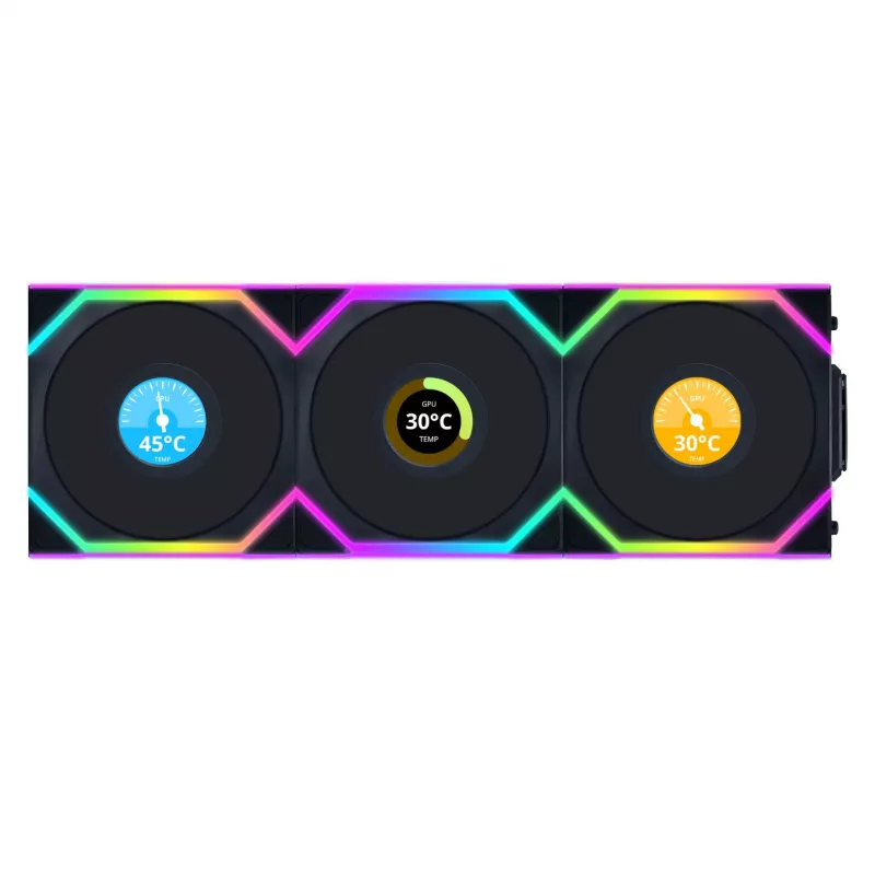 Fan Lian Li UNI FAN SL Wireless LCD 120 Black 3 pcs
