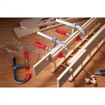 U-clamp Erdi LMU20/5 — clamp opening 20 cm, stainless steel, red