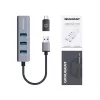 GRAUGEAR USB Hub G-HUB31L-A — USB 3.2 Gen 1 Type-A host, 3x USB 3.2 Gen 1 Type-A ports + RJ-45, 5000 Mbit/s
