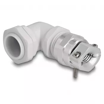 DeLOCK Cable Gland 90° angled PG16 grey strain relief