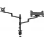 Monitor mount WENTRONIC Goobay Deluxe 74417 with laptop arm, black