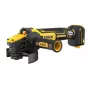Angle grinder DeWalt DCG409VSN-XJ, cordless, disc size not specified, includes battery warning