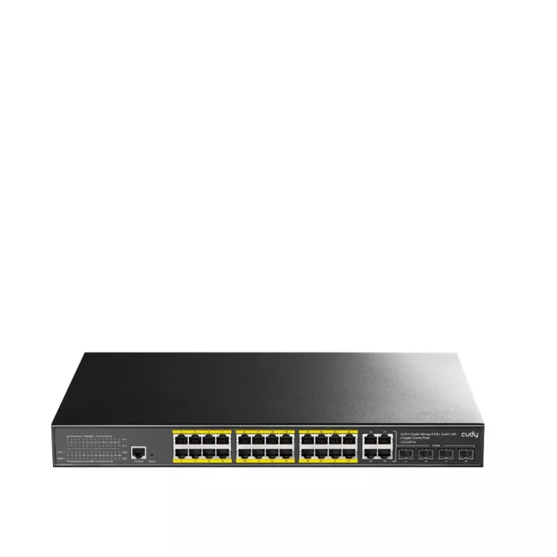 Managed Switch Cudy GS2028PS4 L2 Gigabit Ethernet 24 Ports PoE 1U Black