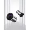 Vention Two-Port USB A+A(30+30) Car Charger Gray Mini Style Aluminium Alloy Type