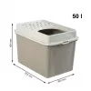 rotho Berty Eco Cappuccino cat litter box — technopolymer, 50 L, 572×393×404 mm, BPA-free, 1 kg
