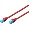 Patch cord Digitus CAT 5e DK-1512-005/R 0.5m Red