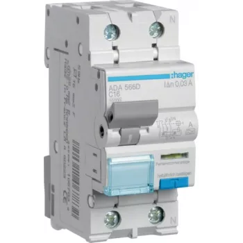 RCBO Switch 1P+N 10kA C-16A 30mA ADA566D (ADA566D)