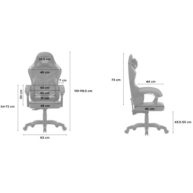 Huzaro Force 2.7 Black Carbon Gaming chair black