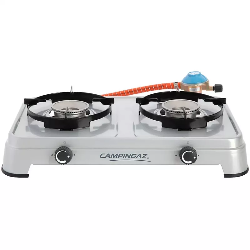 gas stove Camping Cook CV (Grey, two-burner stove)
