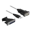 DeLOCK Adapter USB 2.0 Type-A to Serial RS-232 D-Sub 9 + D-Sub 25