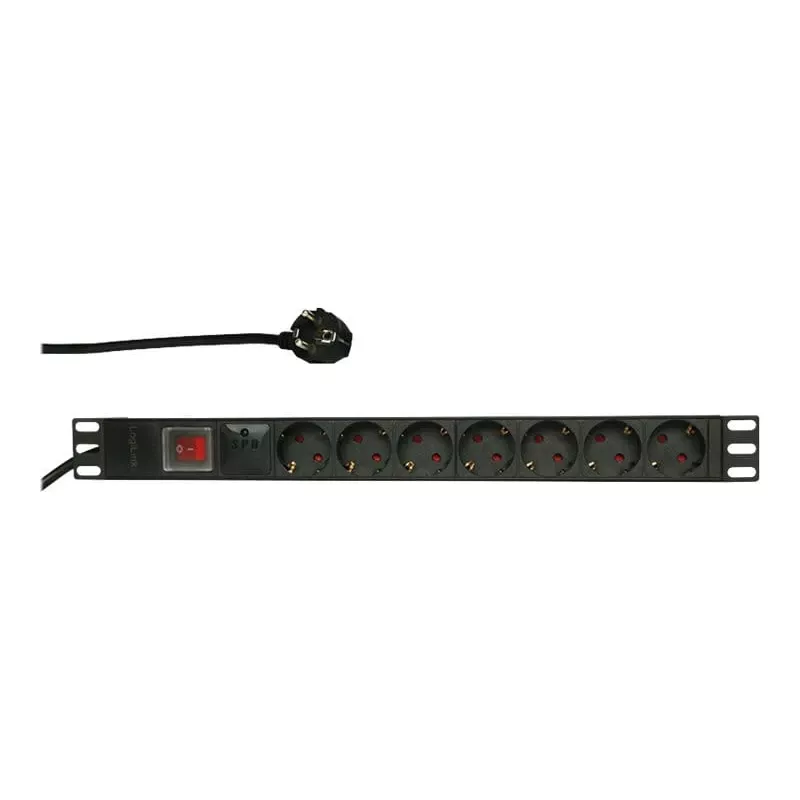 Surge Protector LogiLink PDU7C01 Black 7 AC outlets 230 V 2 m
