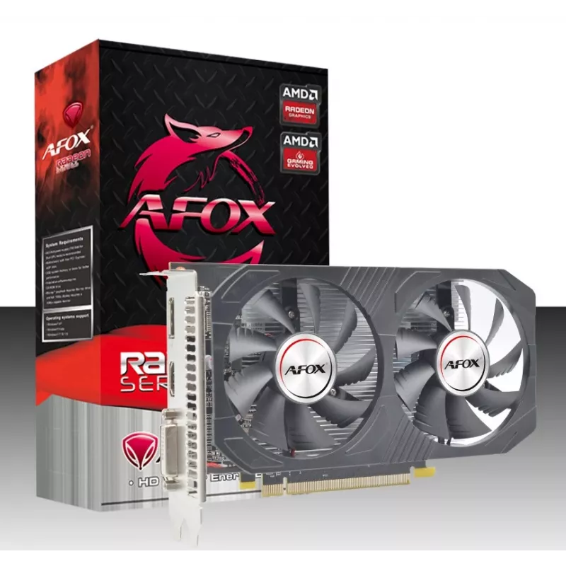 Graphics card AFOX AMD Radeon RX 550 4 GB GDDR5 PCIe 3.0, 1183 MHz, 128-bit, Dual-fan