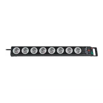 Power Extension Brennenstuhl 1153380118 2.5m 8 AC Outlets Black Grey