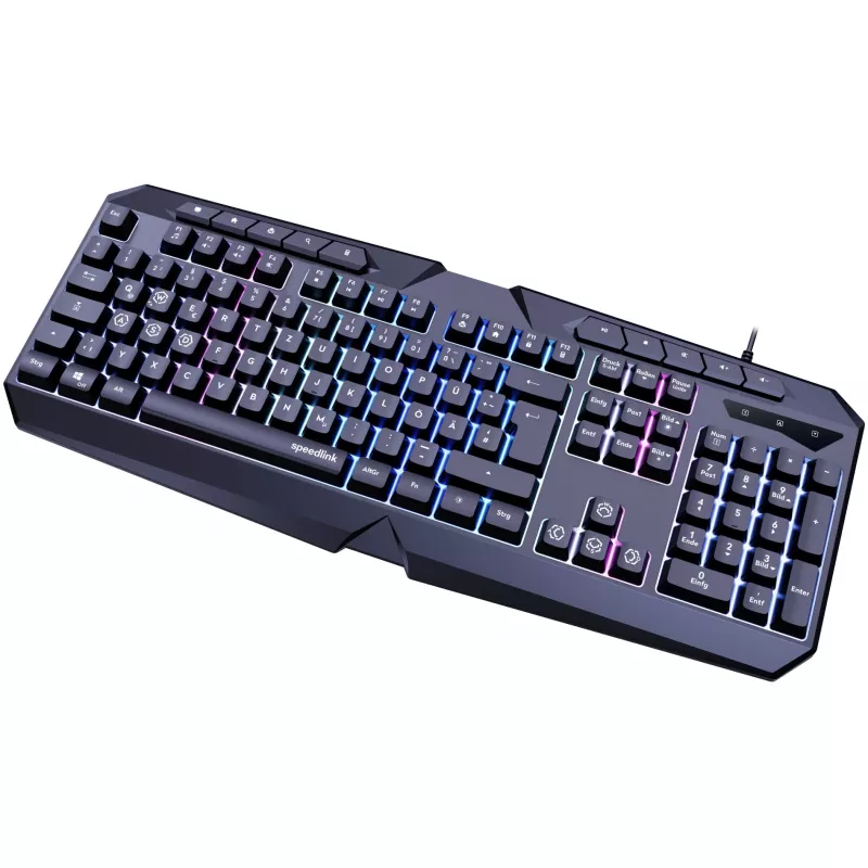 Keyboard SPEEDLINK LUDICIUM Gaming USB QWERTZ German Black